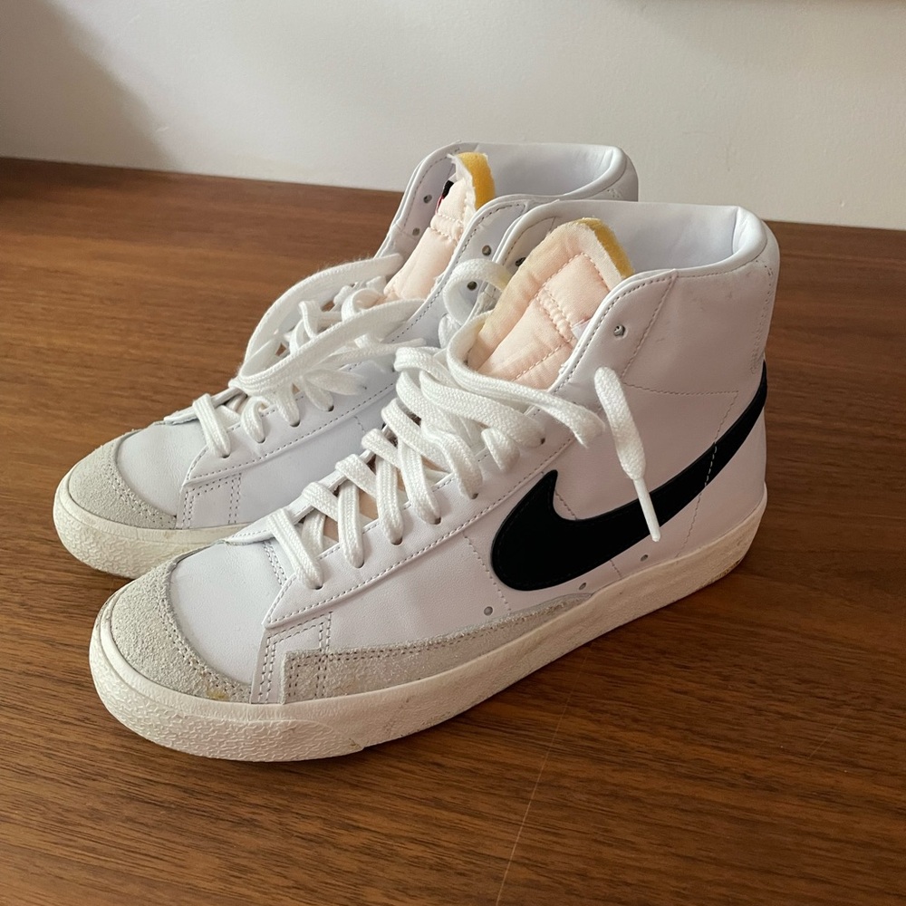 Nike Blazer Mid 77 White and Black High-Tops